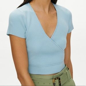 Aritzia Little Moon Wrap Top